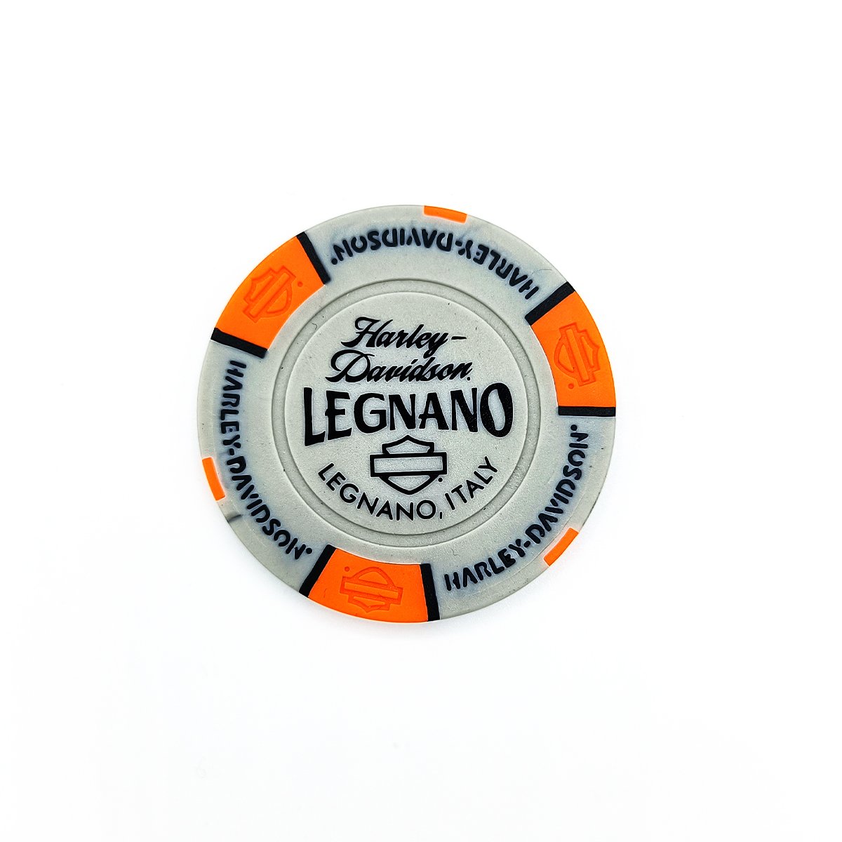 Poker Chip Harley-Davidson Legnano SILVER/ORANGE - immagine 2