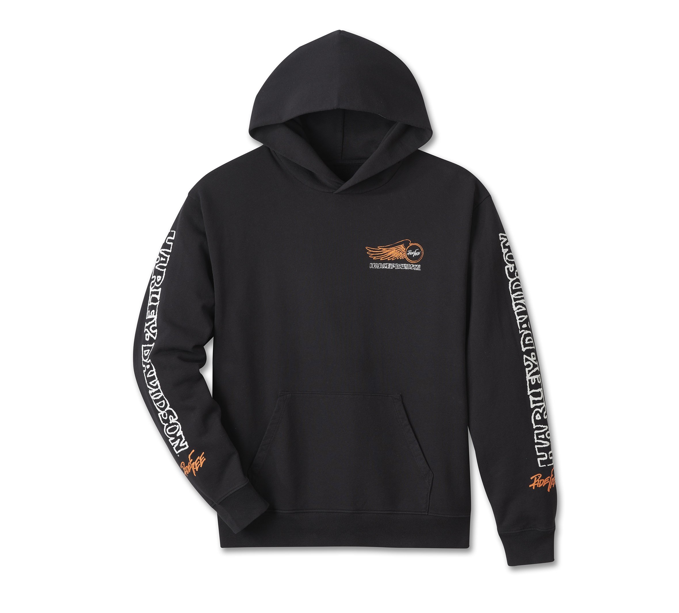 Felpa con cappuccio Willie G Winged Wheel - True Black