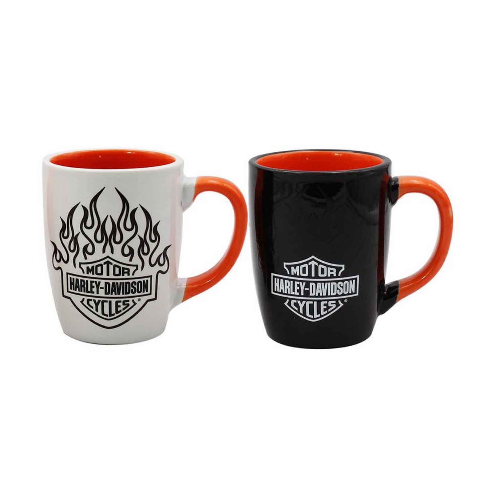 Set di tazze in ceramica Harley-Davidson® Bar & Shield Flames - 15 oz. - Cambio colore HDL-18629
