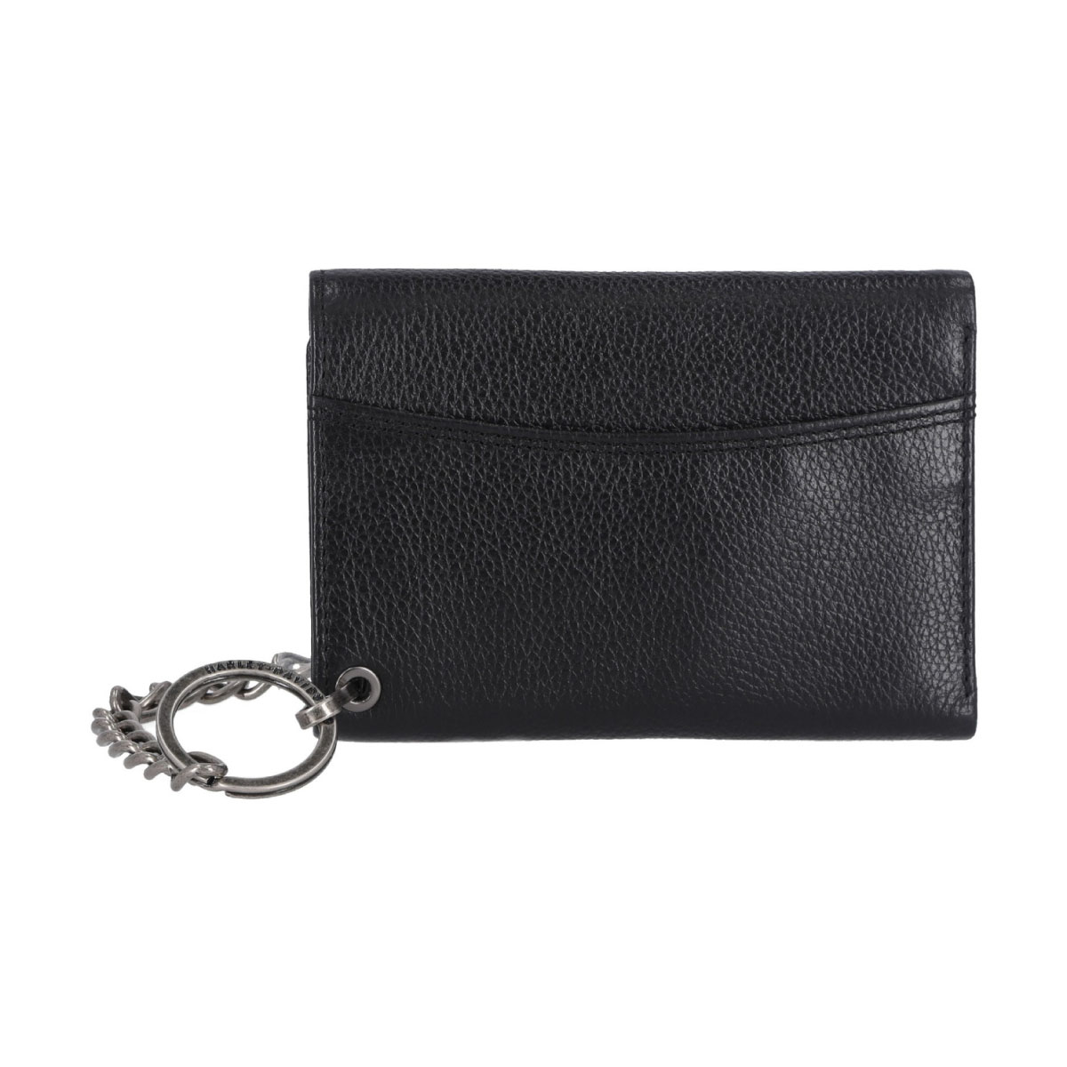 Portafoglio da uomo Harley-Davidson® in pelle con catena e toppa Bar & Shield, triplo pieghevole - Nero MWM102 - immagine 2
