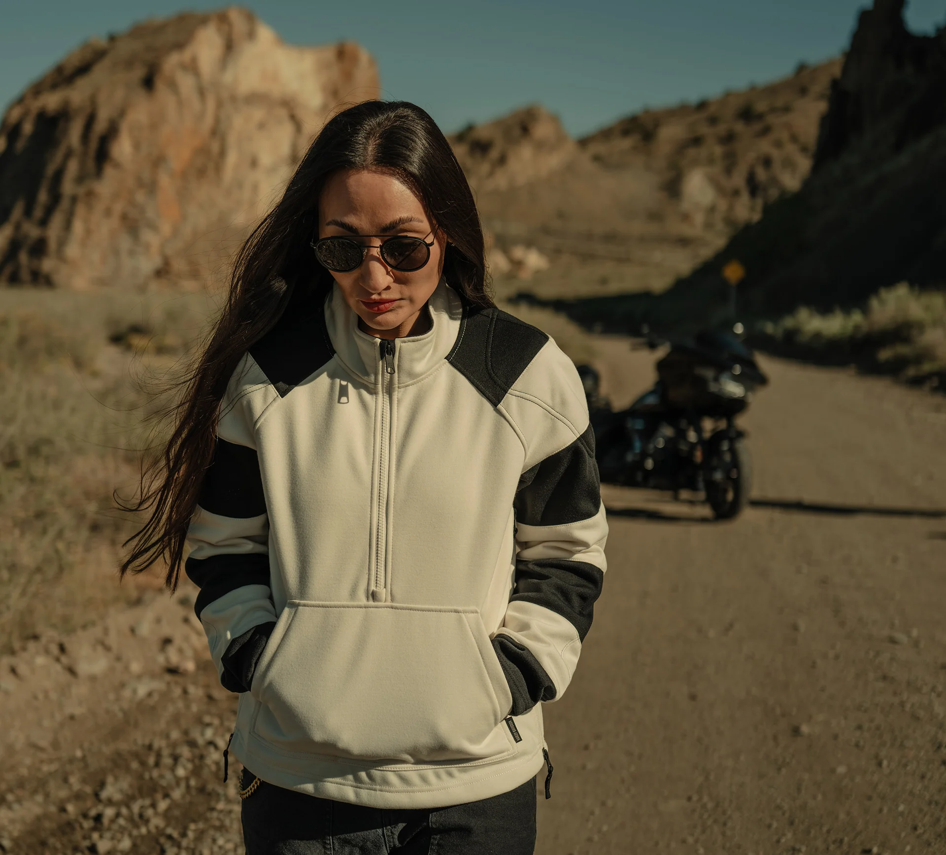 Pile da moto H-D™ Breakout Deflector Half Zip da donna - immagine 5