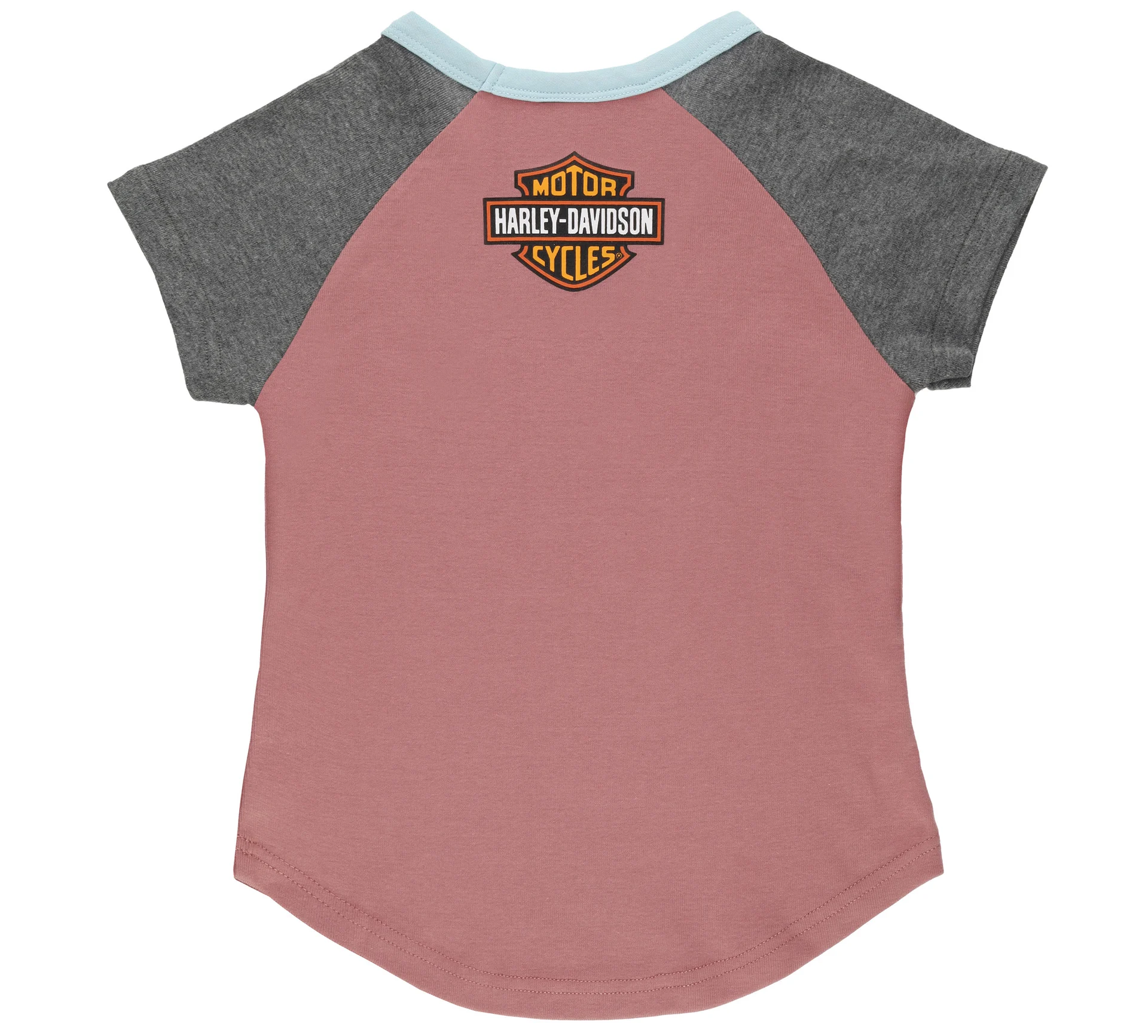 Maglietta a maniche corte con maniche raglan e costine per bambine 1043506 - immagine 2
