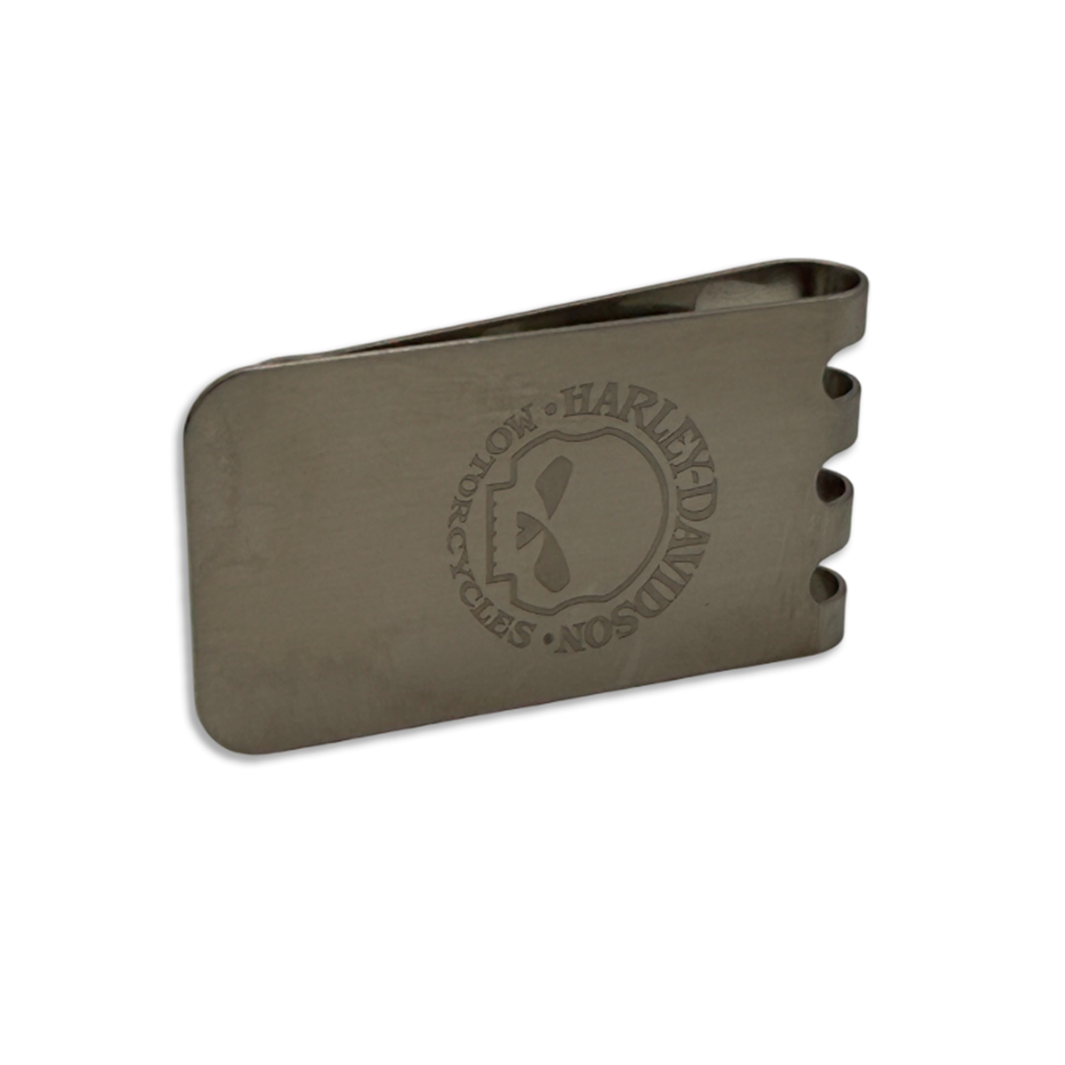 Fermasoldi in metallo Willie G Skull Harley-Davidson® da uomo - Finitura grigia MAU902 - immagine 2