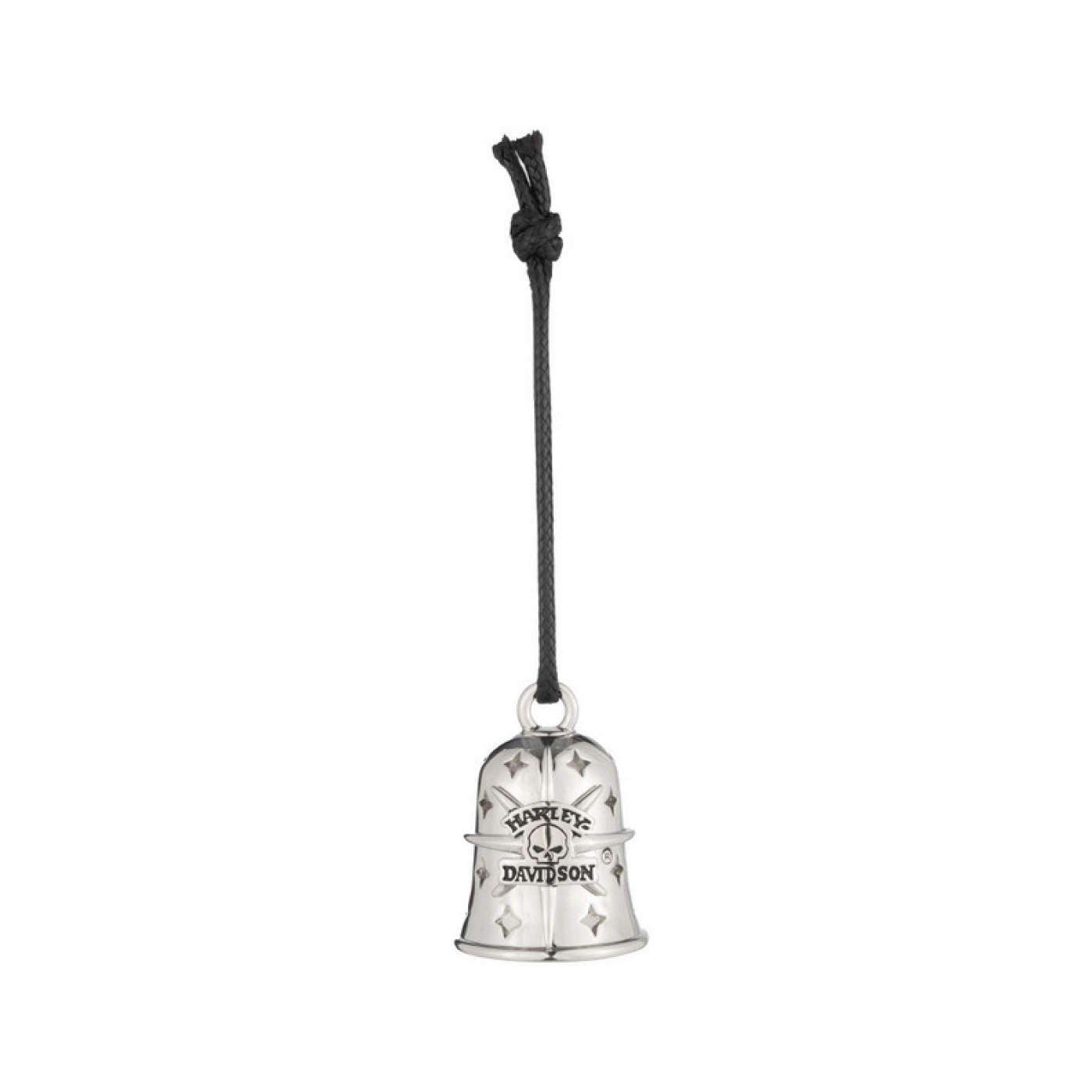 Ride Bell Harley-Davidson® Vintage Willie G con teschio e motivo a stelle traforato, argento 34M00269 - immagine 3