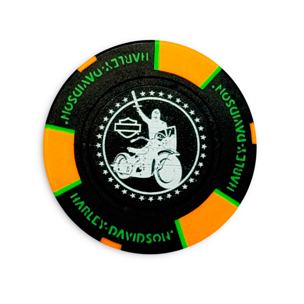 Poker Chip Harley-Davidson Legnano BLK/NEON ORANGE/NEON GREEN