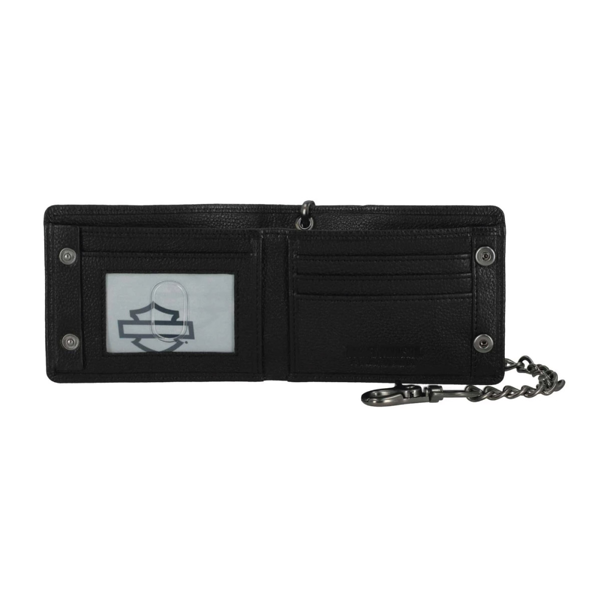 Portafoglio da uomo Harley-Davidson® Willie G con teschio in rilievo, in pelle e con catena MWM116 - immagine 3