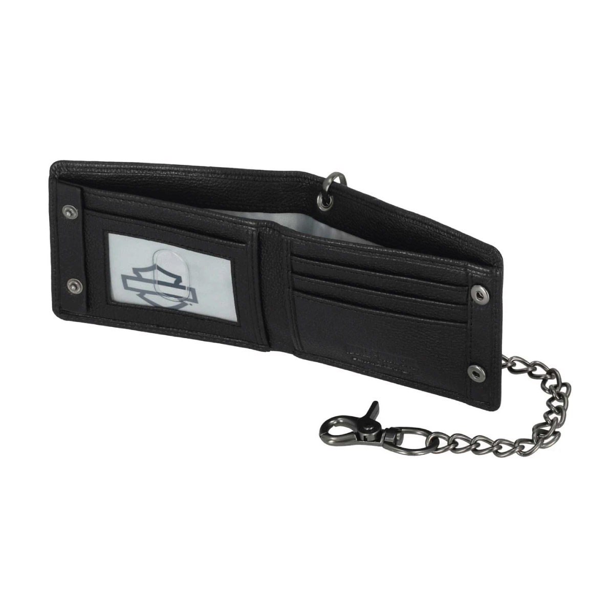 Portafoglio da uomo Harley-Davidson® Willie G con teschio in rilievo, in pelle e con catena MWM116 - immagine 4